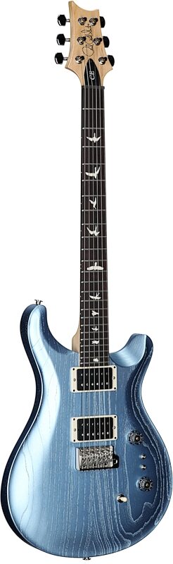 PRS Paul Reed Smith CE 24-08 Swamp Ash Electric Guitar (with Gig Bag), Swamp Ash Satin Frost Blue Metallic, Body Left Front