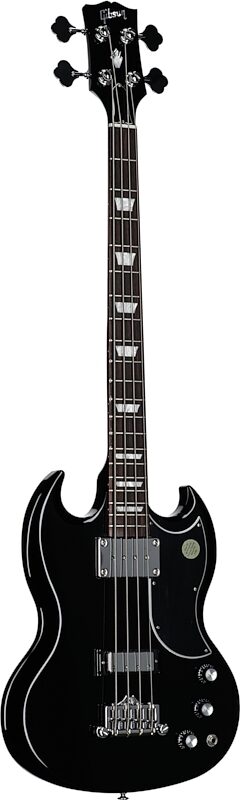 Gibson SG Standard Electric Bass (with Case), Ebony, 18-Pay-Eligible, Body Left Front