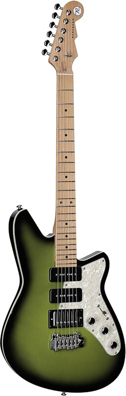 Reverend Six Gun HPP Electric Guitar, Avocado Burst, Body Left Front