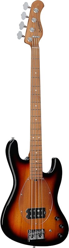 Sadowsky MetroExpress MV4 Electric Bass, Maple Fingerboard (with Gig Bag), Sunburst, Body Left Front