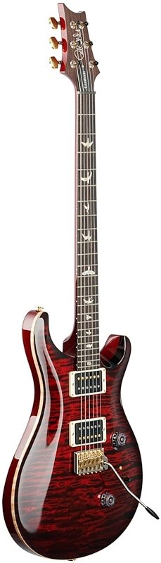PRS Paul Reed Smith Custom 24 Pattern Thin 10-Top Electric Guitar (with Case), Fire Red Burst, Body Left Front