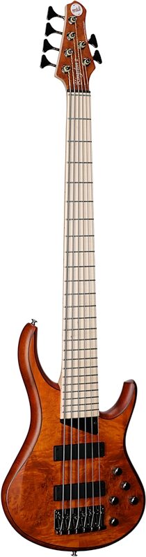 MTD Kingston Z6MP Electric Bass, 6-String (with Maple Fingerboard), Satin Amber, Body Left Front