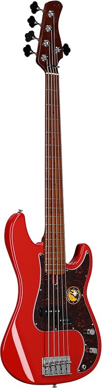 Sire Marcus Miller P5 Electric Bass, 5-String, Red, Body Left Front