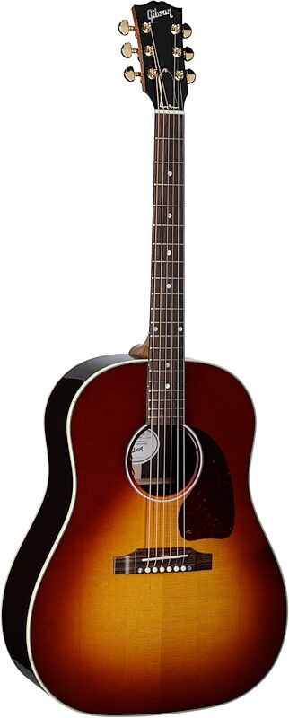 Gibson J-45 Standard Rosewood Acoustic-Electric Guitar (with Case), Rosewood Burst, Body Left Front