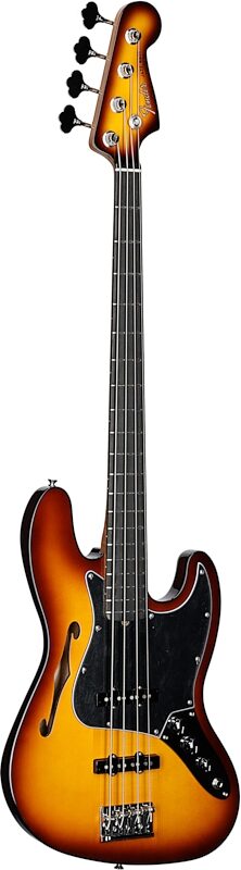 Fender Limited Edition Suona Jazz Thinline Electric Bass (with Case), Violin Burst, Body Left Front