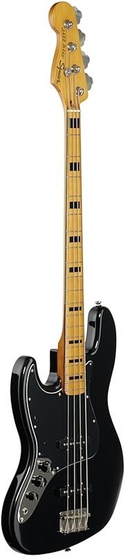 Squier Classic Vibe '70s Jazz Electric Bass, Left-Handed (with Maple Fingerboard), Black, Body Left Front