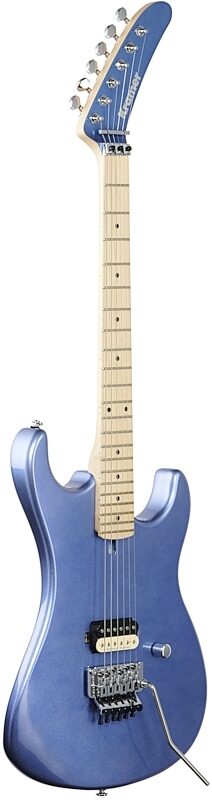Kramer The 84 Electric Guitar, Blue Metallic, Body Left Front