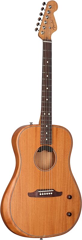 Fender Highway Dreadnought Acoustic-Electric Guitar (with Gig Bag), All-Mahogany, Body Left Front