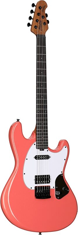 Sterling by Music Man Ryan Fluff Bruce StingRay Electric Guitar, Rula Thumb Red, Body Left Front