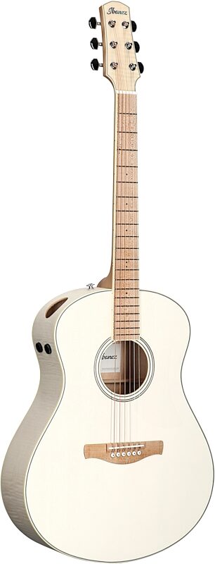Ibanez AAM370E Advanced Acoustic-Electric Guitar, Antique White, Body Left Front