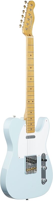 Fender Vintera '50s Telecaster Electric Guitar, Maple Fingerboard (with Gig Bag), Sonic Blue, Body Left Front