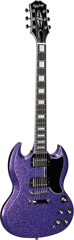 Epiphone Exclusive SG Custom Electric Guitar, Purple Sparkle , Blemished, Body Left Front
