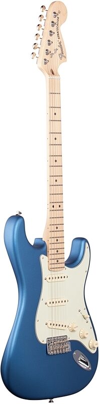 Fender American Performer Stratocaster Electric Guitar, Maple Fingerboard (with Gig Bag), Satin Lake Placid Blue, Body Left Front
