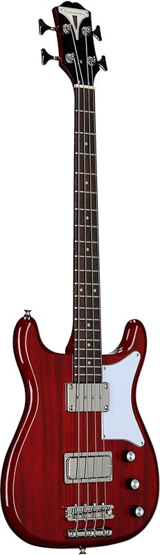 Epiphone Newport Bass Guitar, Cherry, Open Box (Very Good), Body Left Front