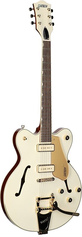 Gretsch Electromatic Pristine Limited Edition Centerblock Electric Guitar, White Gold, Body Left Front