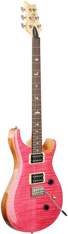 PRS Paul Reed Smith SE Custom 24 Electric Guitar (with Gig Bag), Bonnie Pink, Body Left Front