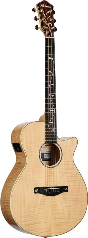 Ibanez AEG750 Acoustic-Electric Guitar, Natural High Gloss, Body Left Front