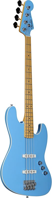Fender Aerodyne Special Jazz Electric Bass, Maple Fingerboard (with Gig Bag), California Blue, Body Left Front