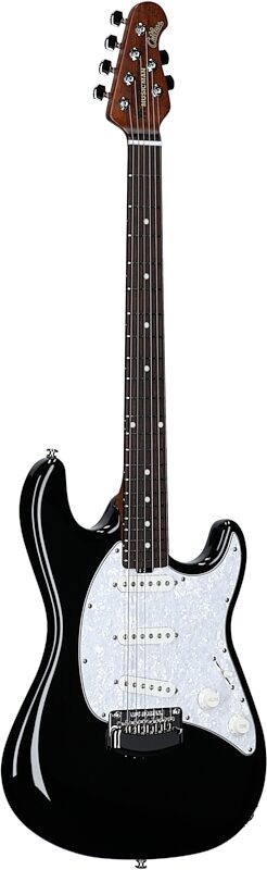 Ernie Ball Music Man Cutlass HT SSS Electric Guitar (with Case), Night Crawler, Body Left Front