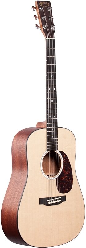 Martin D Jr-10 Acoustic-Electric Guitar (with Gig Bag), Natural, Sitka Spruce, Body Left Front