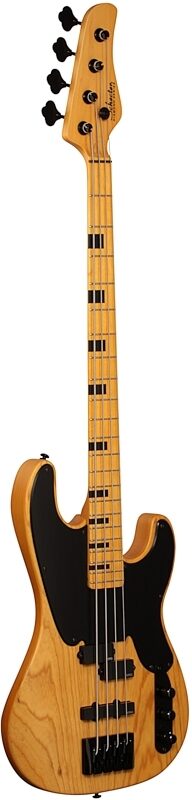 Schecter Model T Session Electric Bass, Natural Satin, Body Left Front
