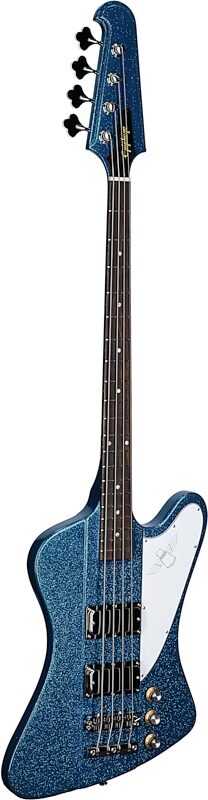 Epiphone Exclusive Thunderbird '64 Electric Bass Guitar (with Gig Bag), Blue Sparkle, Body Left Front