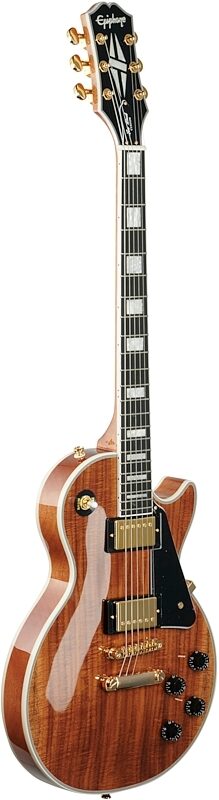 Epiphone Les Paul Custom Koa Electric Guitar, Natural, Blemished, Body Left Front