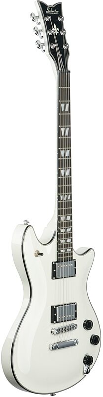 Schecter Tempest Custom Electric Guitar, Vintage White, Body Left Front