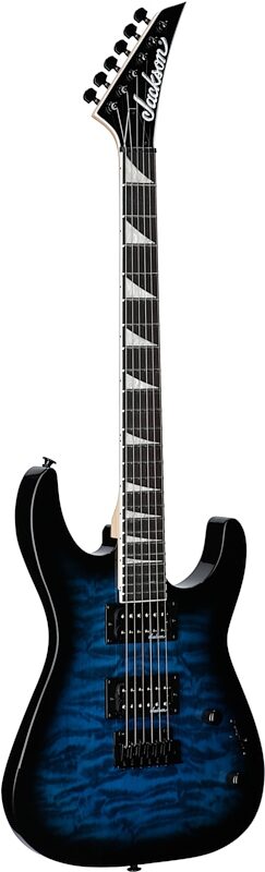 Jackson JS Series Dinky JS20 DKQ 2PT Electric Guitar, Transparent Blue, Body Left Front
