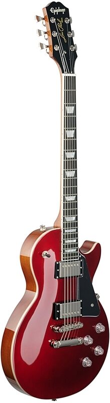 Epiphone Les Paul Modern Electric Guitar, Sparkling Burgundy, Body Left Front