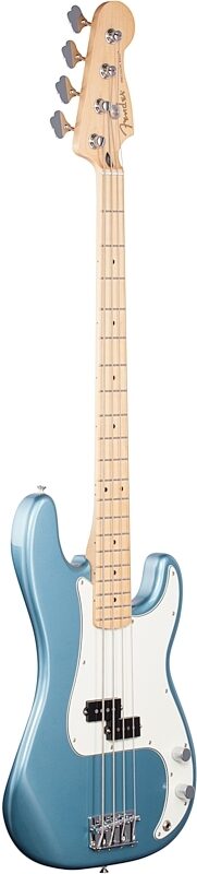 Fender Player Precision Electric Bass, Maple Fingerboard, Tidepool, Body Left Front