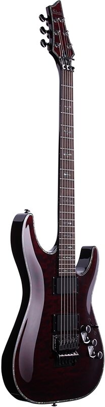 Schecter C-1 Hellraiser FR Electric Guitar with Floyd Rose, Black Cherry, Body Left Front