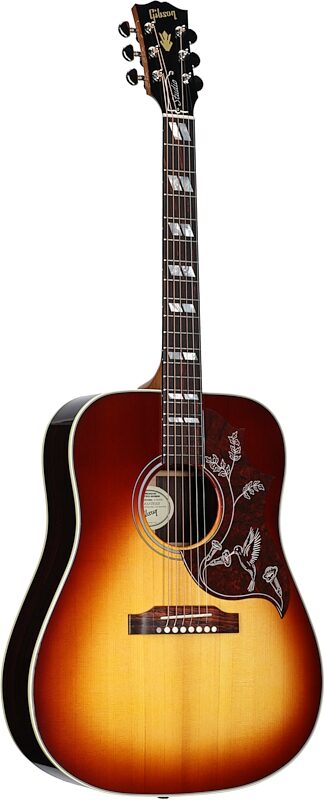 Gibson Hummingbird Studio Acoustic-Electric Guitar (with Case), Rosewood Burst, Body Left Front