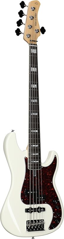 Sire Marcus Miller P7 Electric Bass, 5-String, Antique White, Body Left Front