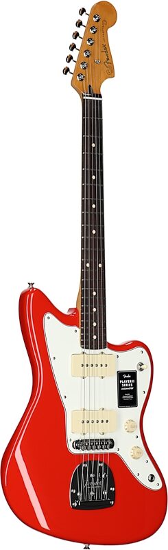 Fender Player II Jazzmaster Electric Guitar, with Rosewood Fingerboard, Coral Red, Body Left Front