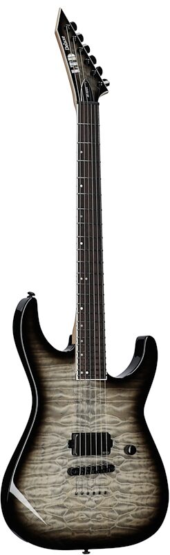 ESP LTD M-1001NT Quilted Maple Electric Guitar, Charcoal Burst, Body Left Front