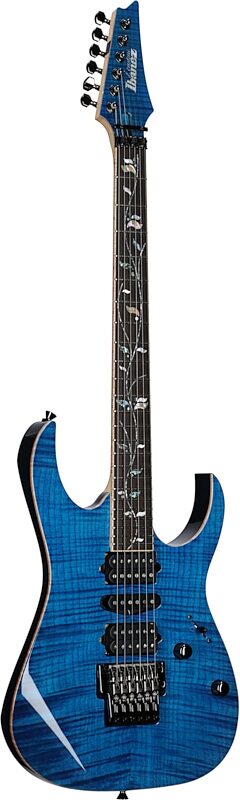 Ibanez RG8570 J Custom Electric Guitar (with Case), Royal Blue Sapphire, Body Left Front
