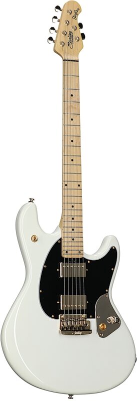 Sterling by Music Man Jared Dines StingRay Electric Guitar (with Gig Bag), Olympic White, Body Left Front