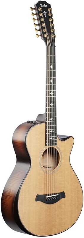 Taylor Builder's Edition 652ce Grand Cutaway Acoustic-Electric Guitar, 12-String (with Case), Natural, Body Left Front