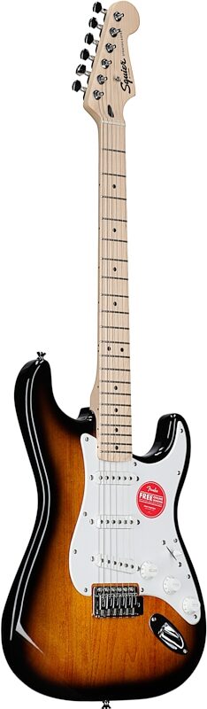 Squier Sonic Stratocaster Electric Guitar, Two Color Sunburst, Body Left Front
