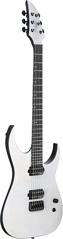 Schecter KM-6 MK-III Keith Merrow Legacy Electric Guitar, Tri-White Satin, Body Left Front