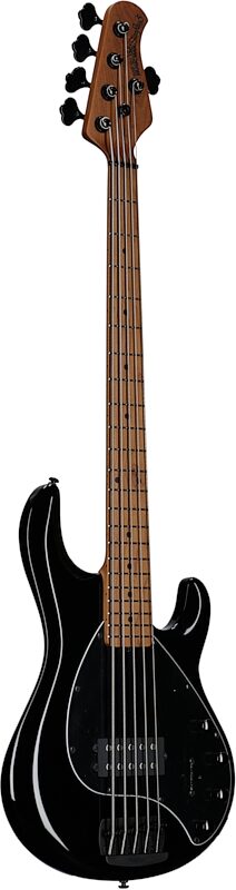 Ernie Ball Music Man StingRay 5 Special Electric Bass, 5-String (with Case), Black, Body Left Front