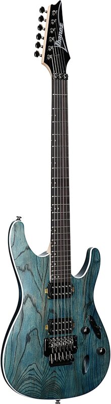 Ibanez S520AH Electric Guitar, Cosmic Blue Stained Flat, Body Left Front