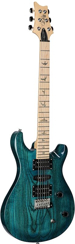 PRS Paul Reed Smith SE Swamp Ash Special Electric Guitar (with Gig Bag), Iris Blue, Body Left Front