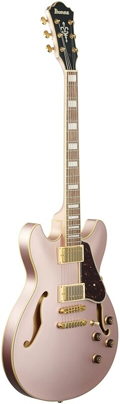 Ibanez AS73G Artcore Semi-Hollowbody Electric Guitar, Rose Gold Metallic, Body Left Front