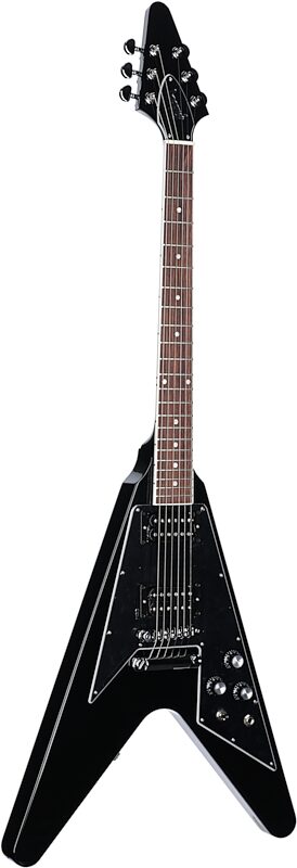 Gibson Limited Edition '70s Flying V Electric Guitar (with Case), Ebony, Blemished, Body Left Front