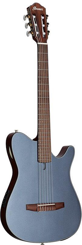 Ibanez FRH10N Classical Acoustic-Electric Guitar, Indigo Blue Metallic, Body Left Front