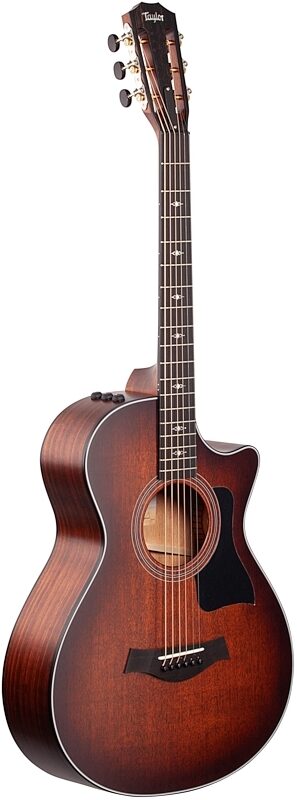 Taylor 322ce 12-Fret Grand Concert Acoustic-Electric Guitar (with Case), Shaded Edge Burst, Body Left Front