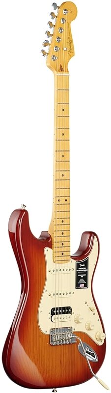 Fender American Pro II HSS Stratocaster Electric Guitar, Maple Fingerboard (with Case), Sienna Sunburst, Open Box (Very Good), Body Left Front