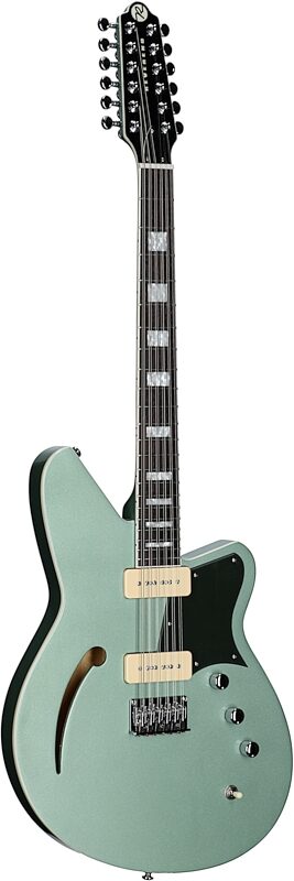 Reverend Airwave Electric Guitar, 12-String, Metallic Alpine, Body Left Front